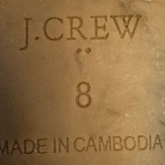 J. CREW Suede Criss cross "Cora" Sandals Navy Blue Ivory Size 8 M Shoes Flats - Picture 5 of 10